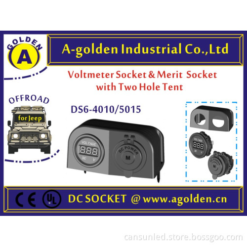5A/10A/15A 3 PIN Single Led light 5 Bit With Cigarette Lighter Socket 12 Volt Marine Switch Panel & Panel Switch & Rock